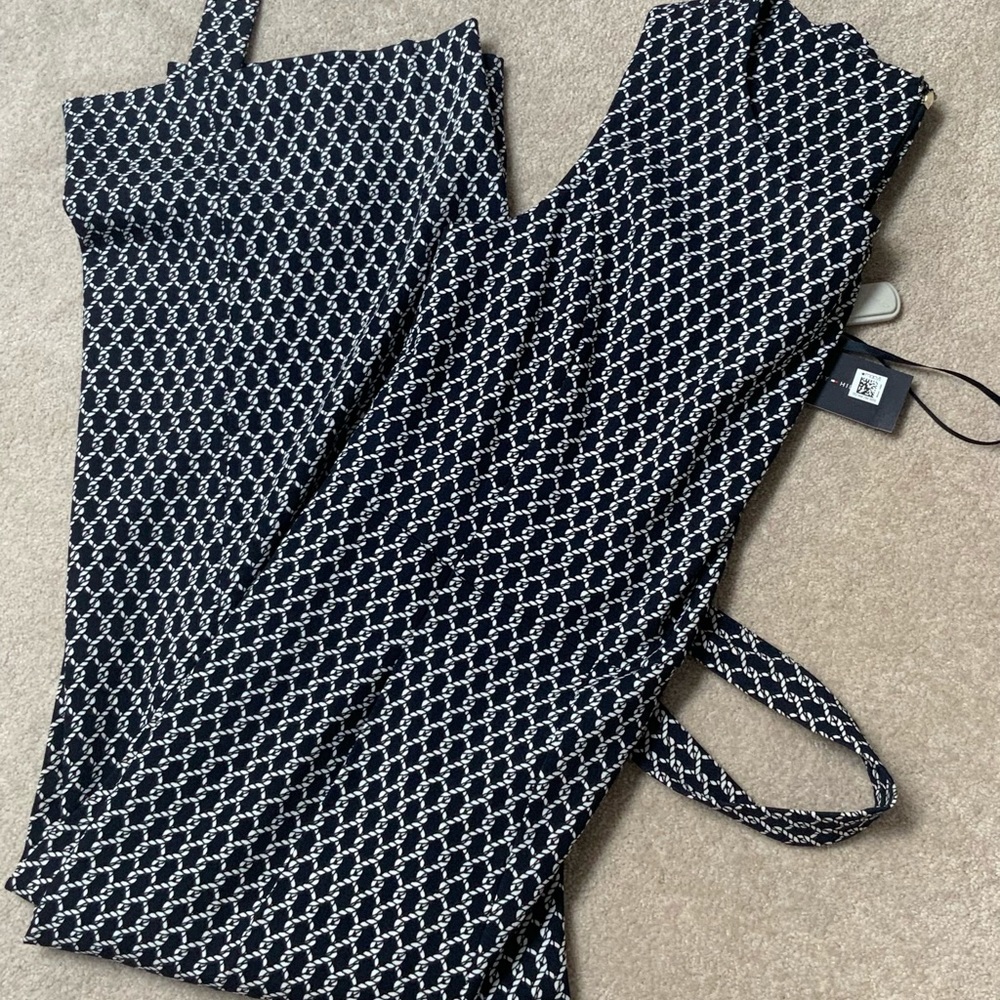 Tommy Hilfiger Navy & White cropped jumpsuit